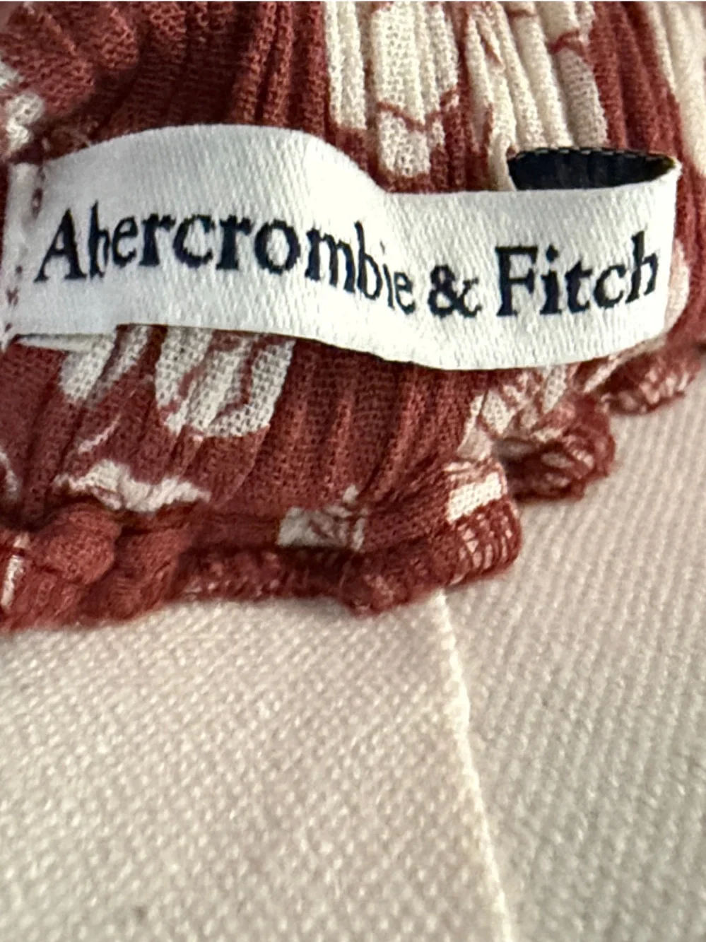 Abercrombie & Fitch Rust Floral Halter Maxi Dress 100% Viscose Size XS Tall